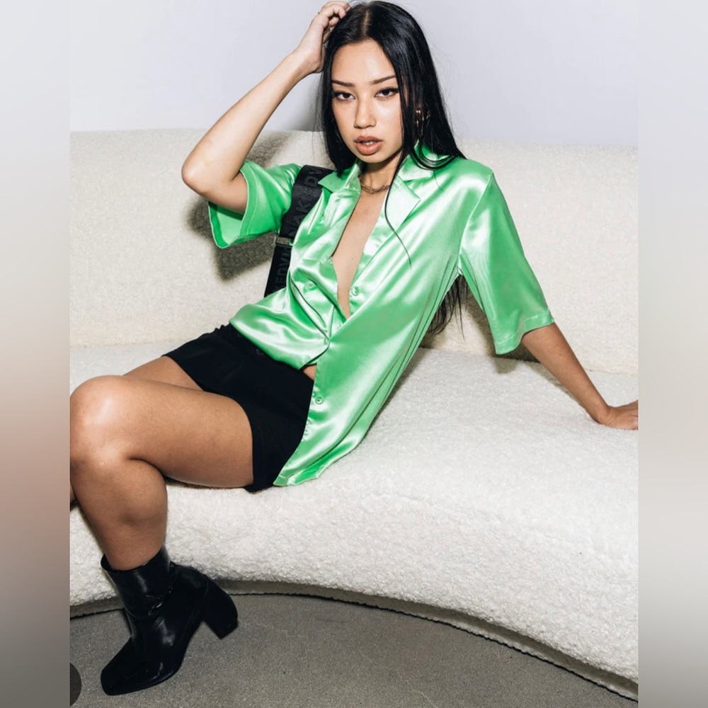 Princess Polly Leona Shirt Green